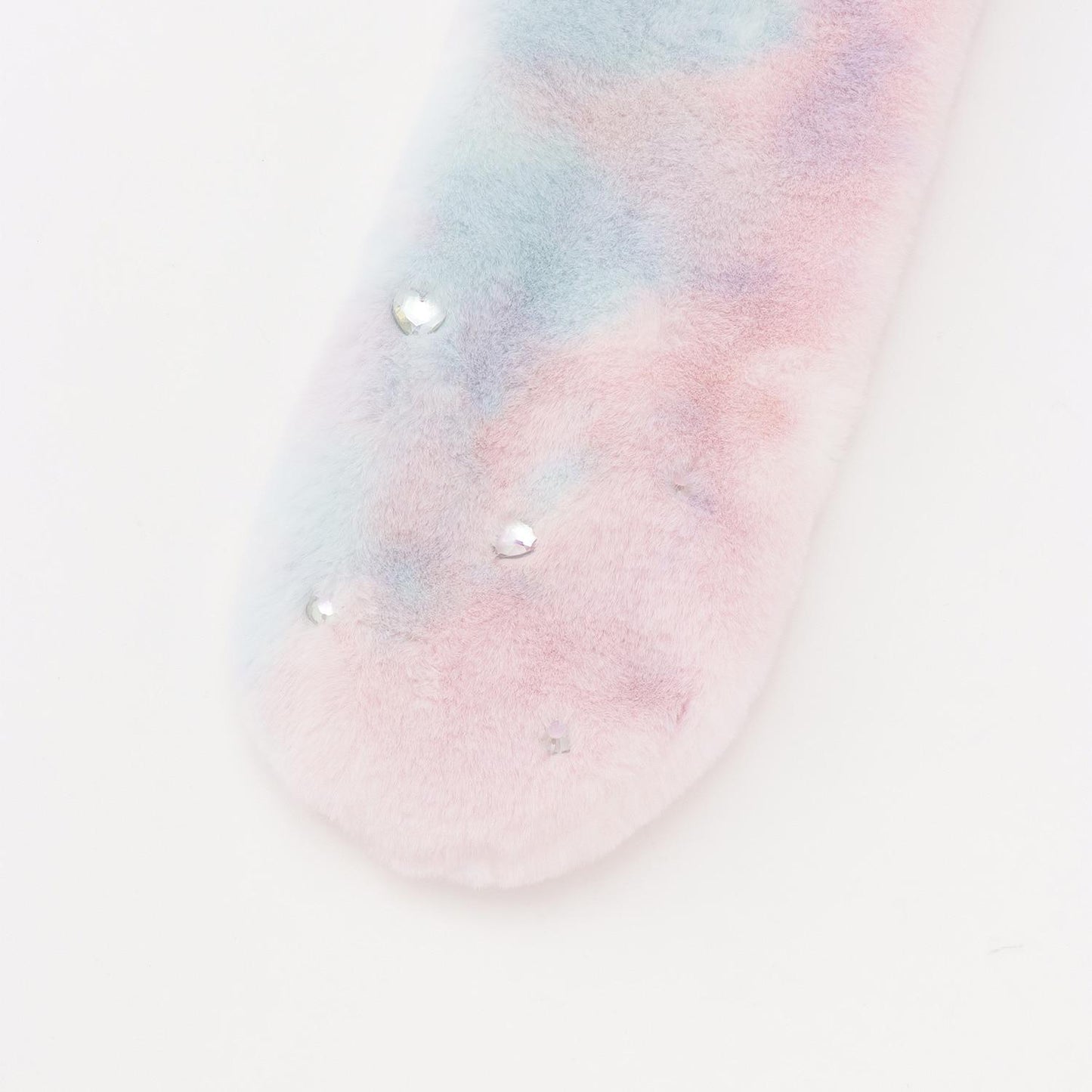 蝴蝶結仿皮草圍巾