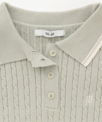 修身款針織POLO衫【韓國時尚】