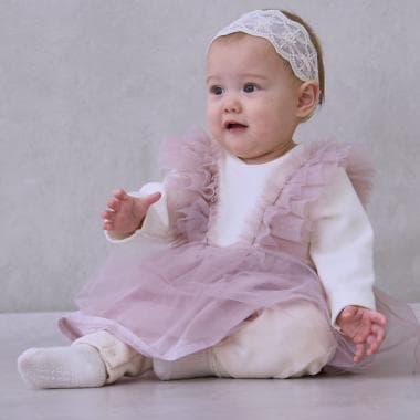 網紗荷葉邊連體衣