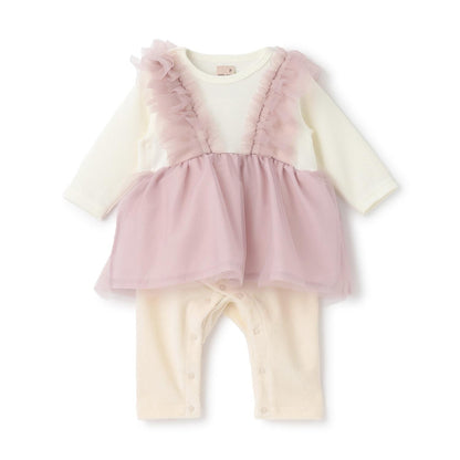 網紗荷葉邊連體衣