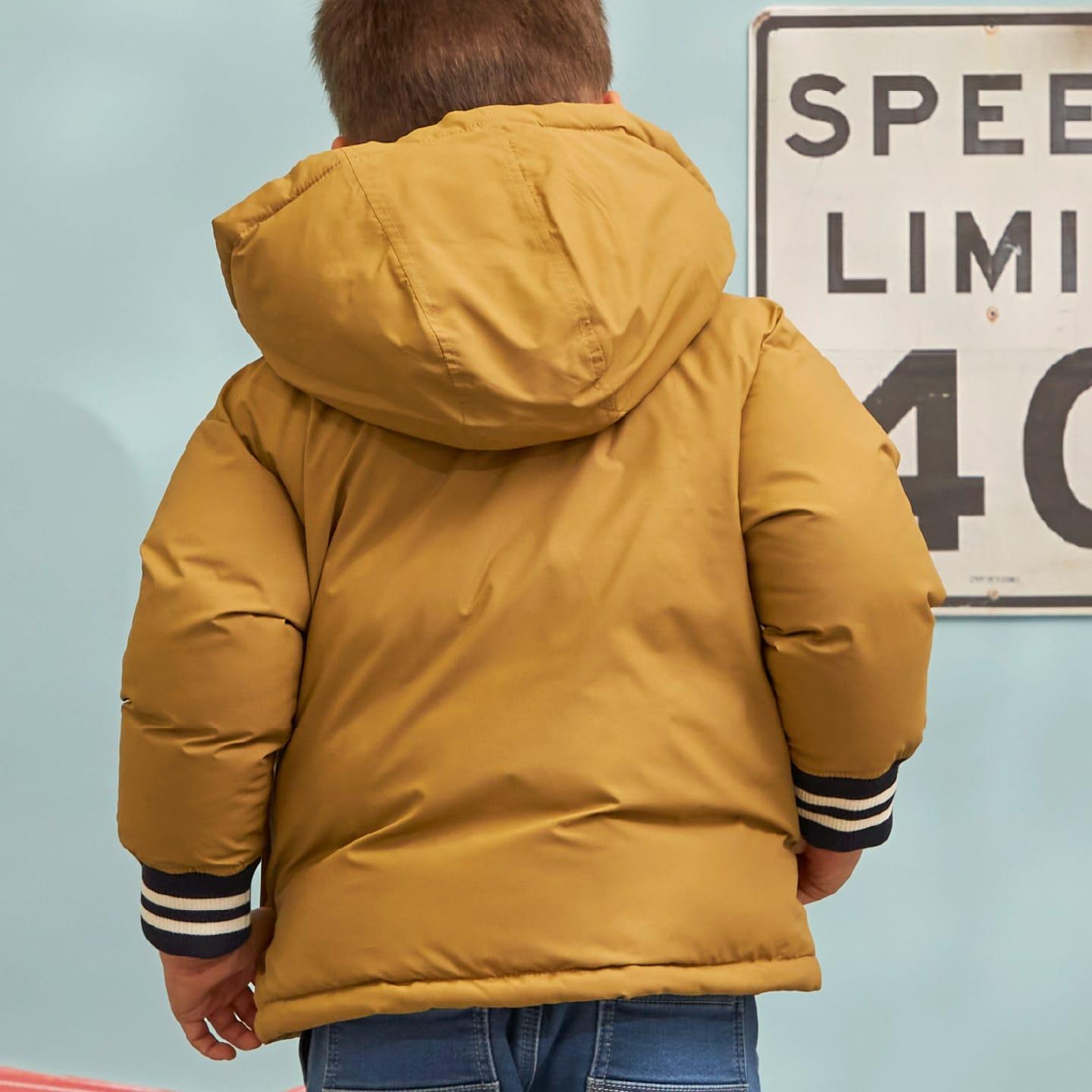 レアテック中綿夾克（袖口條紋羅紋）