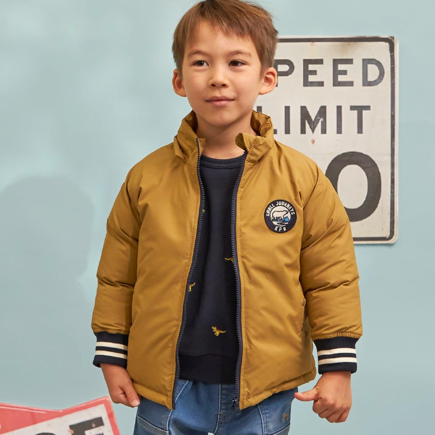 レアテック中綿夾克（袖口條紋羅紋）