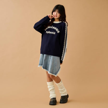 蕾絲標誌針織衫