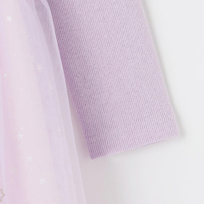 魔法刺繡拼接連衣裙