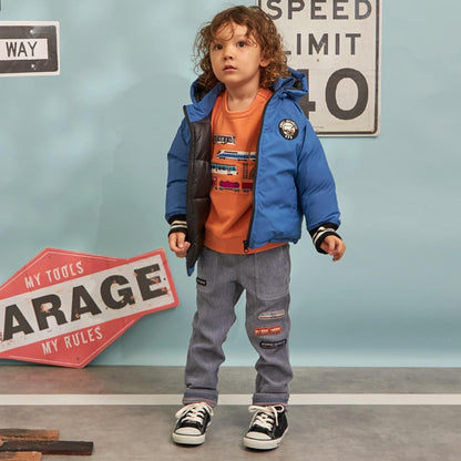 レアテック中綿夾克（袖口條紋羅紋）