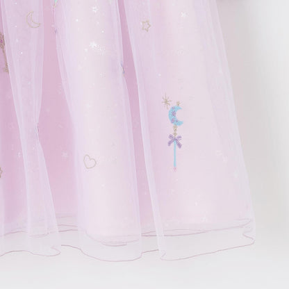 魔法刺繡拼接連衣裙