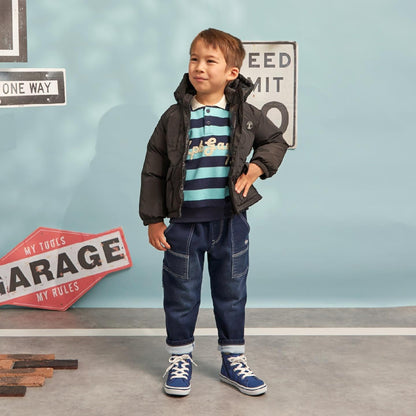 稀有科技中棉夾克（暗釦門襟・翻蓋口袋）