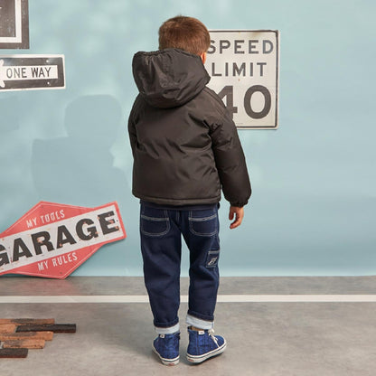 稀有科技中棉夾克（暗釦門襟・翻蓋口袋）