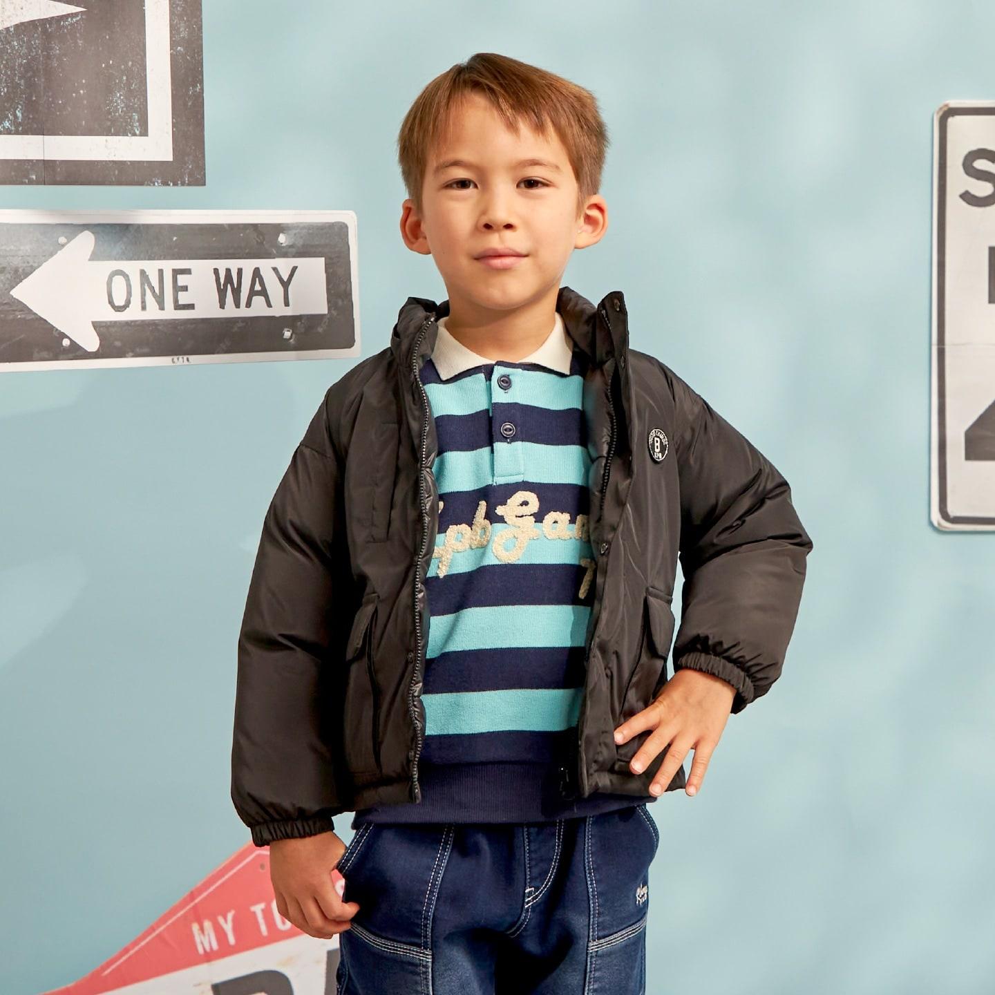 稀有科技中棉夾克（暗釦門襟・翻蓋口袋）