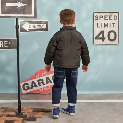 稀有科技中棉夾克（暗釦門襟・翻蓋口袋）