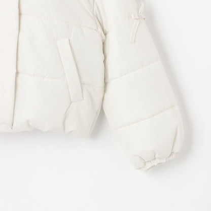 【milky coast】袖部蝴蝶結加棉短外套