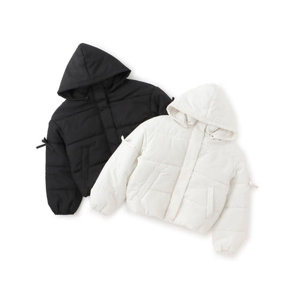 【milky coast】袖部蝴蝶結加棉短外套