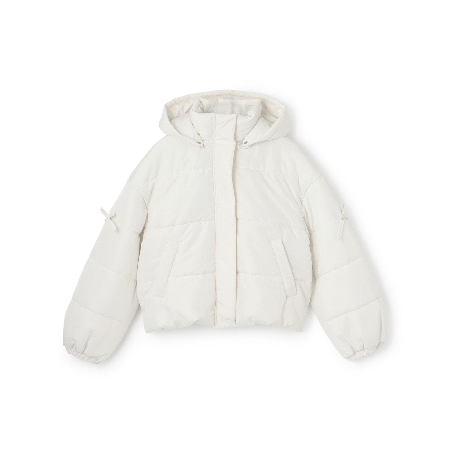 【milky coast】袖部蝴蝶結加棉短外套