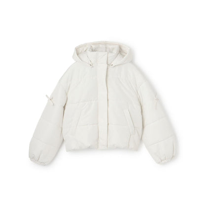 【milky coast】袖部蝴蝶結加棉短外套