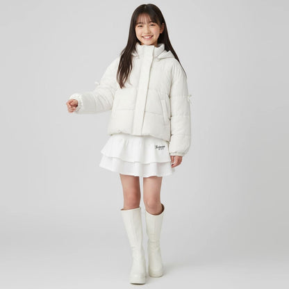 【milky coast】袖部蝴蝶結加棉短外套