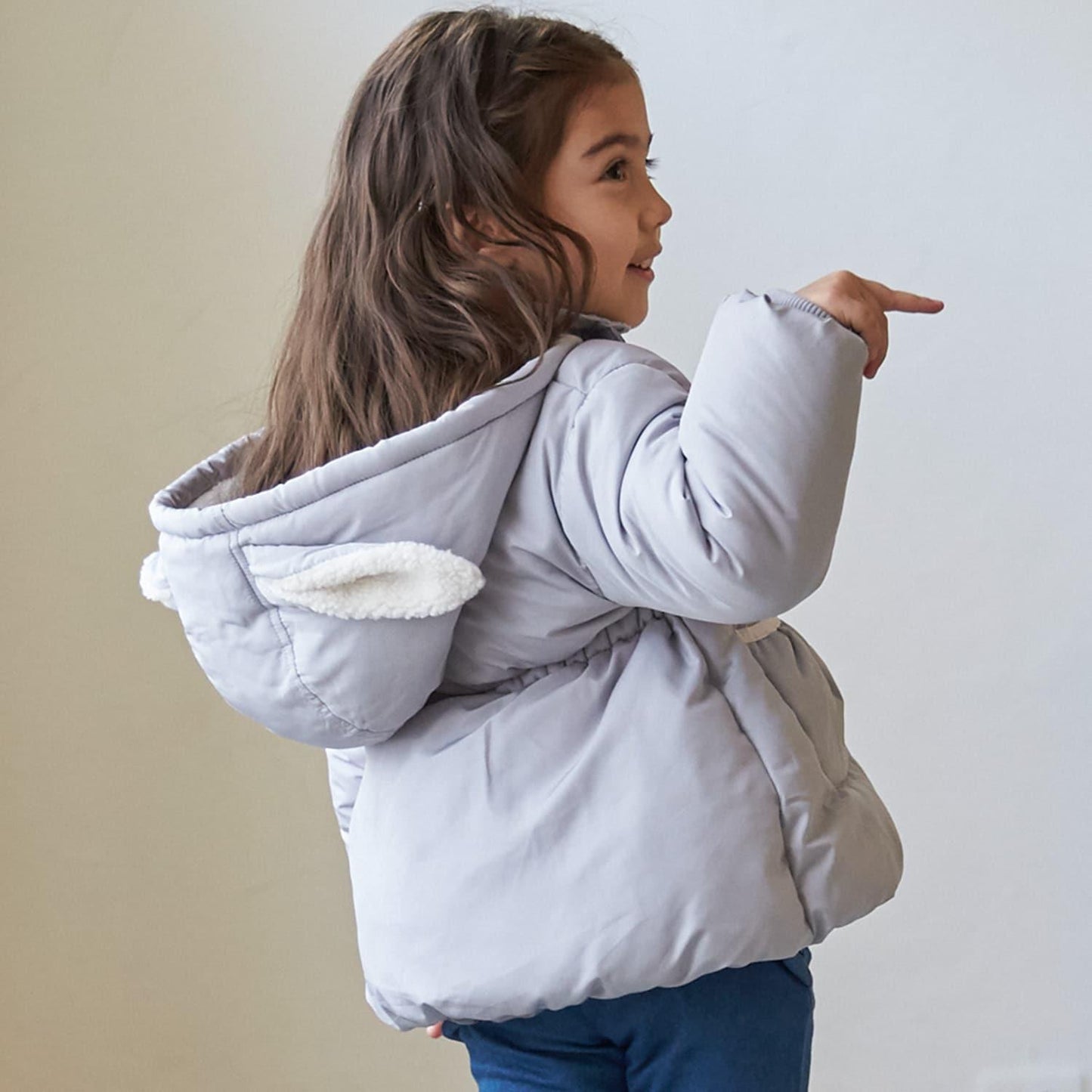 毛絨兔子中棉夾克