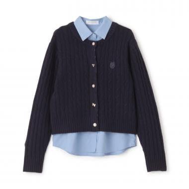 多扣開衫+襯衫套裝