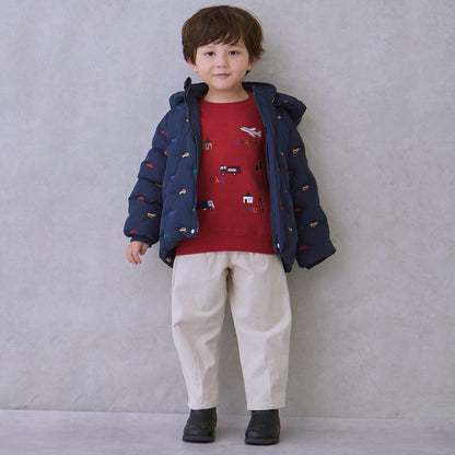 拼接刺繡加棉夾克