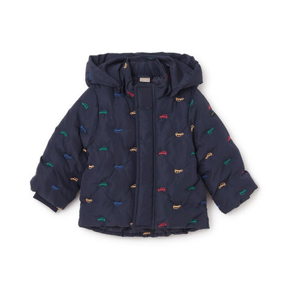 拼接刺繡加棉夾克