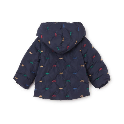 拼接刺繡加棉夾克