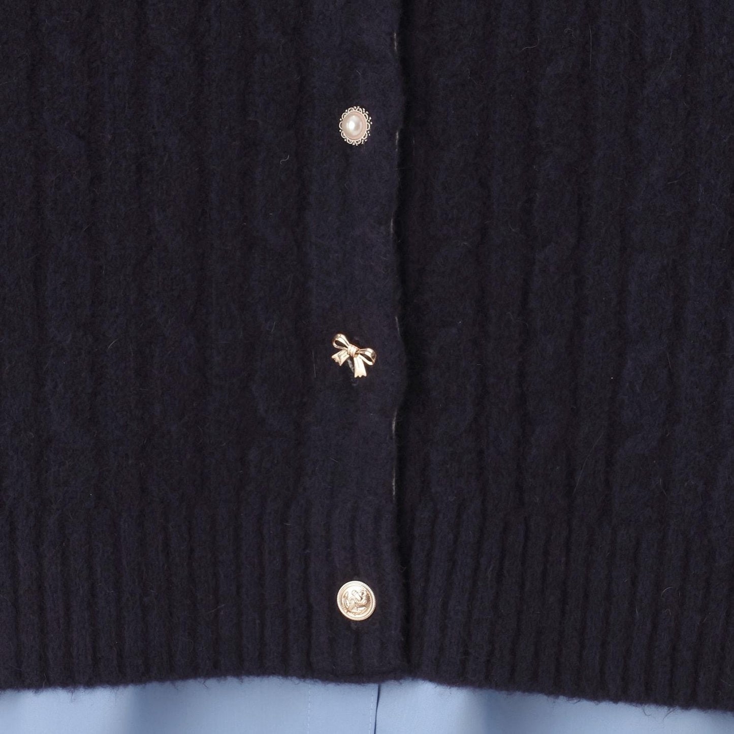 多扣開衫+襯衫套裝