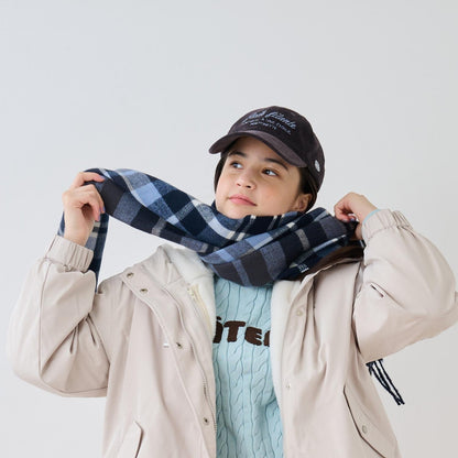 【防靜電】羊絨觸感格紋圍巾