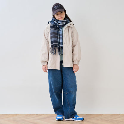 【防靜電】羊絨觸感格紋圍巾