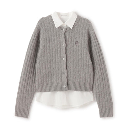 多扣開衫+襯衫套裝