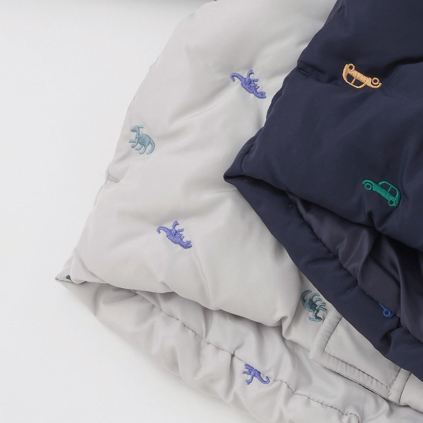 拼接刺繡加棉夾克