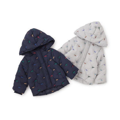 拼接刺繡加棉夾克