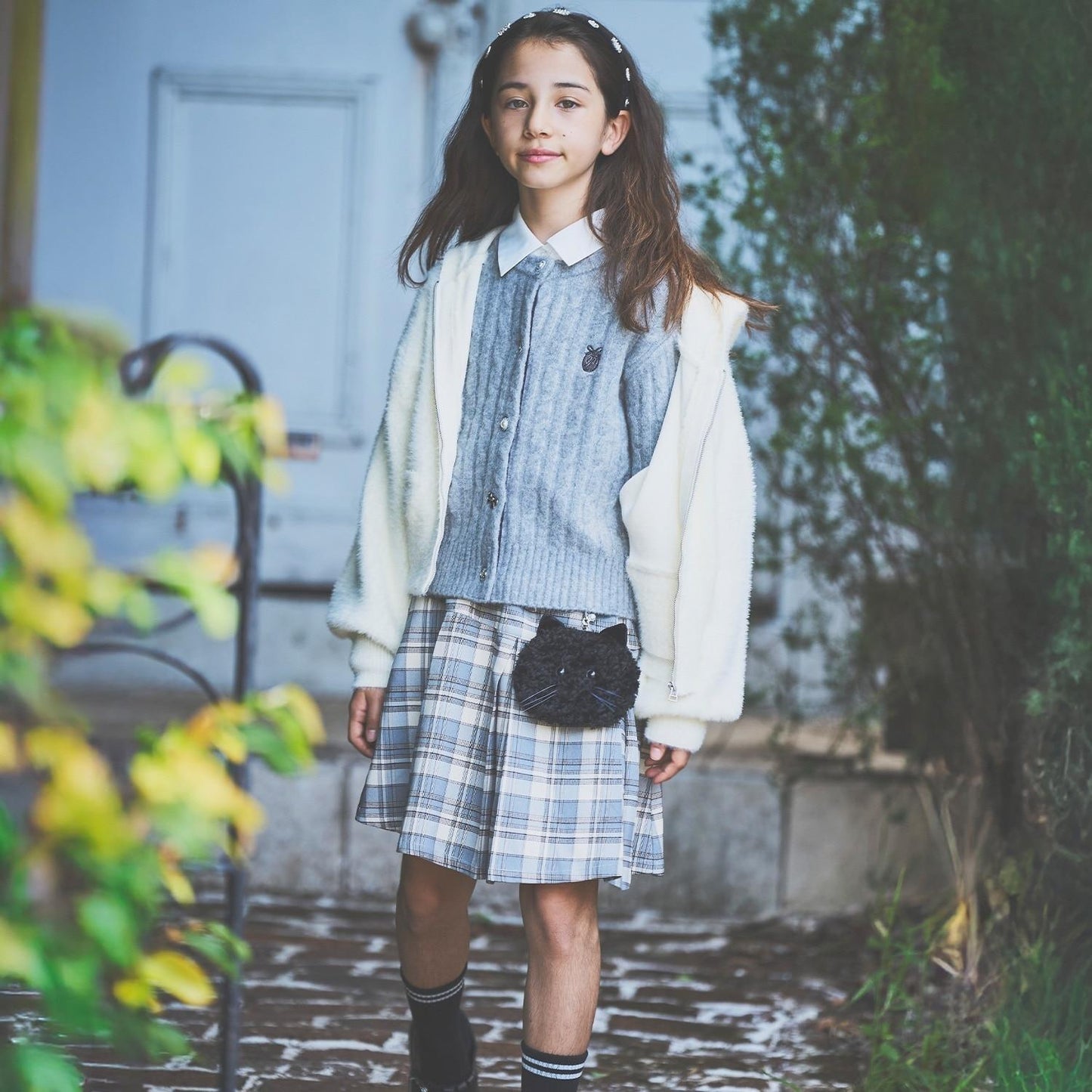 多扣開衫+襯衫套裝