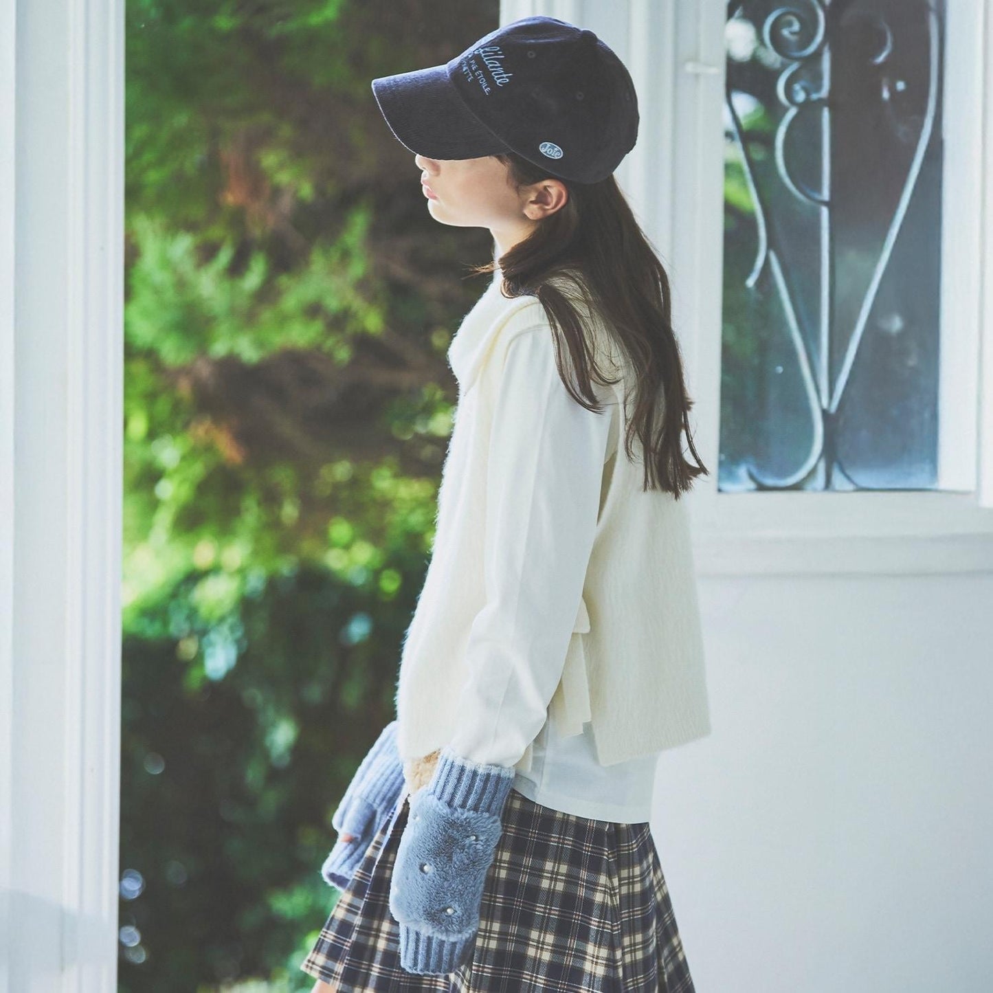 【130cm可選】拉鍊針織馬甲×長袖T恤套裝