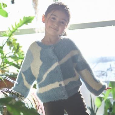 【リンク】長絨針織圖案開衫