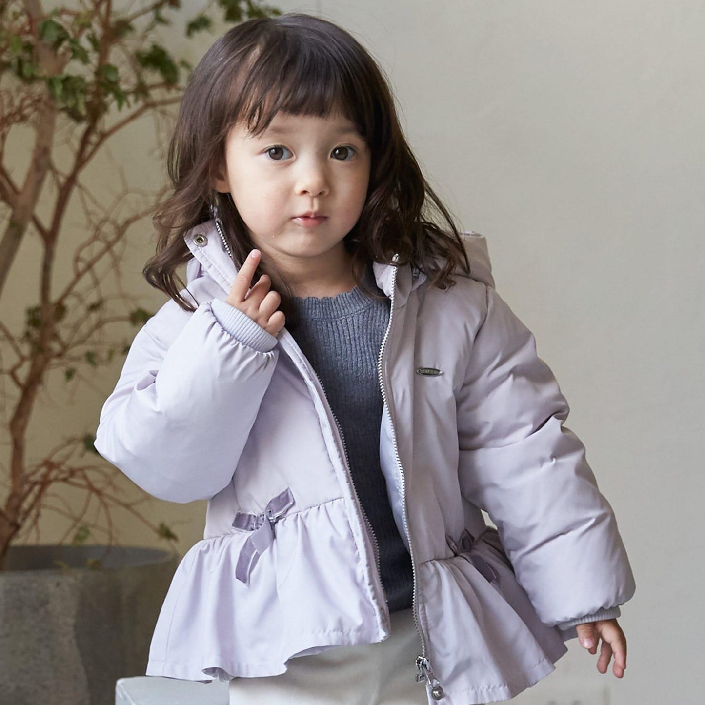 荷葉邊羽絨夾克