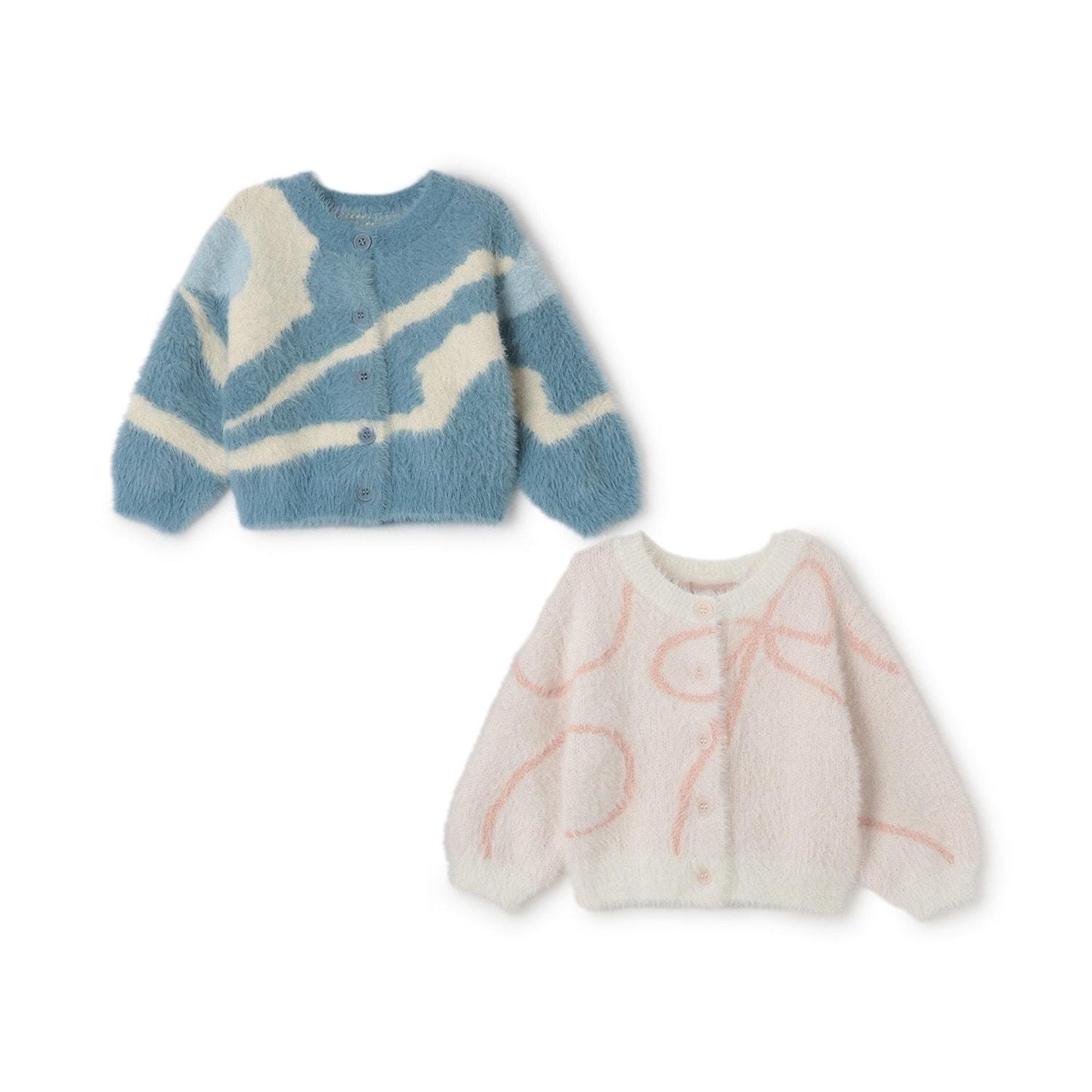 【リンク】長絨針織圖案開衫