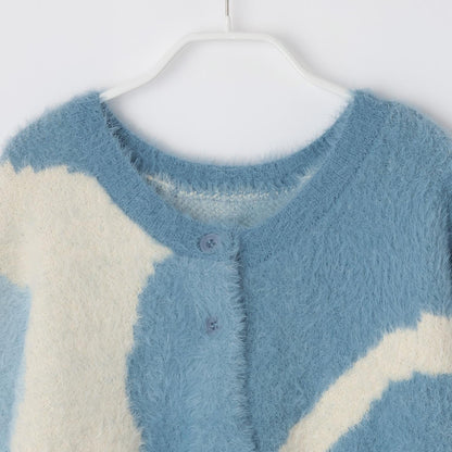 【リンク】長絨針織圖案開衫