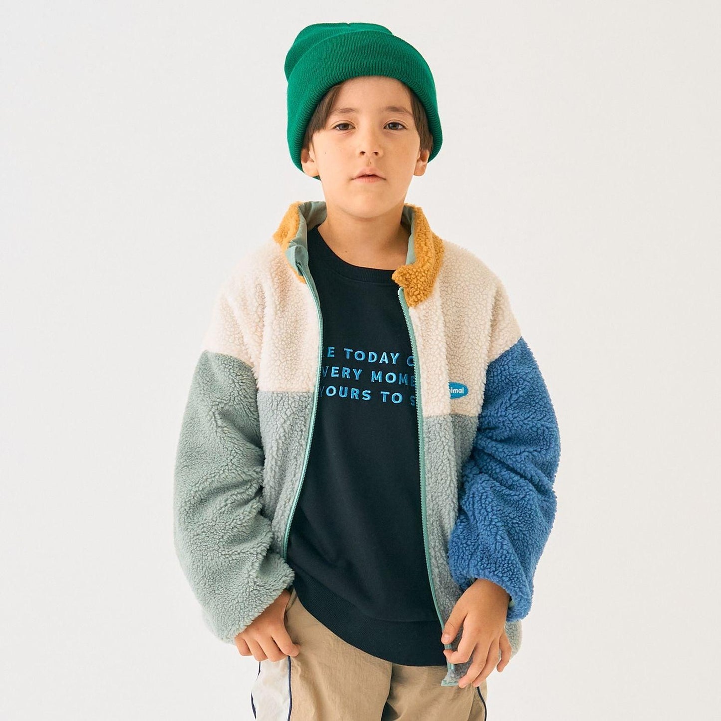 雙面配色羊羔絨外套