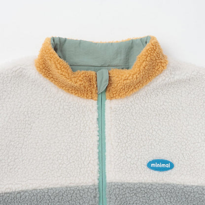 雙面配色羊羔絨外套