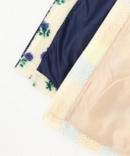 拼接羊羔絨夾克【韓國時尚】