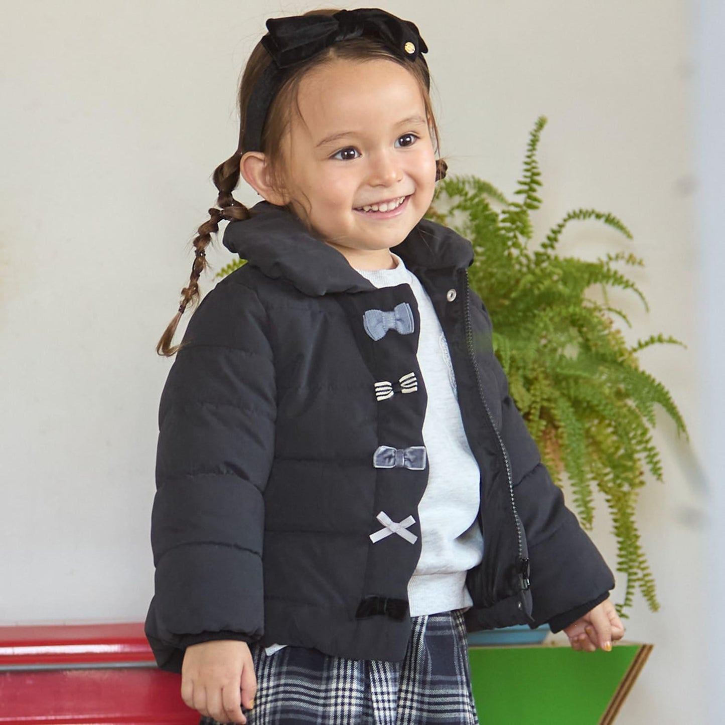 加棉蝴蝶結夾克