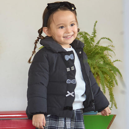 加棉蝴蝶結夾克