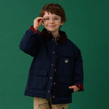 狼刺繡狩獵夾克