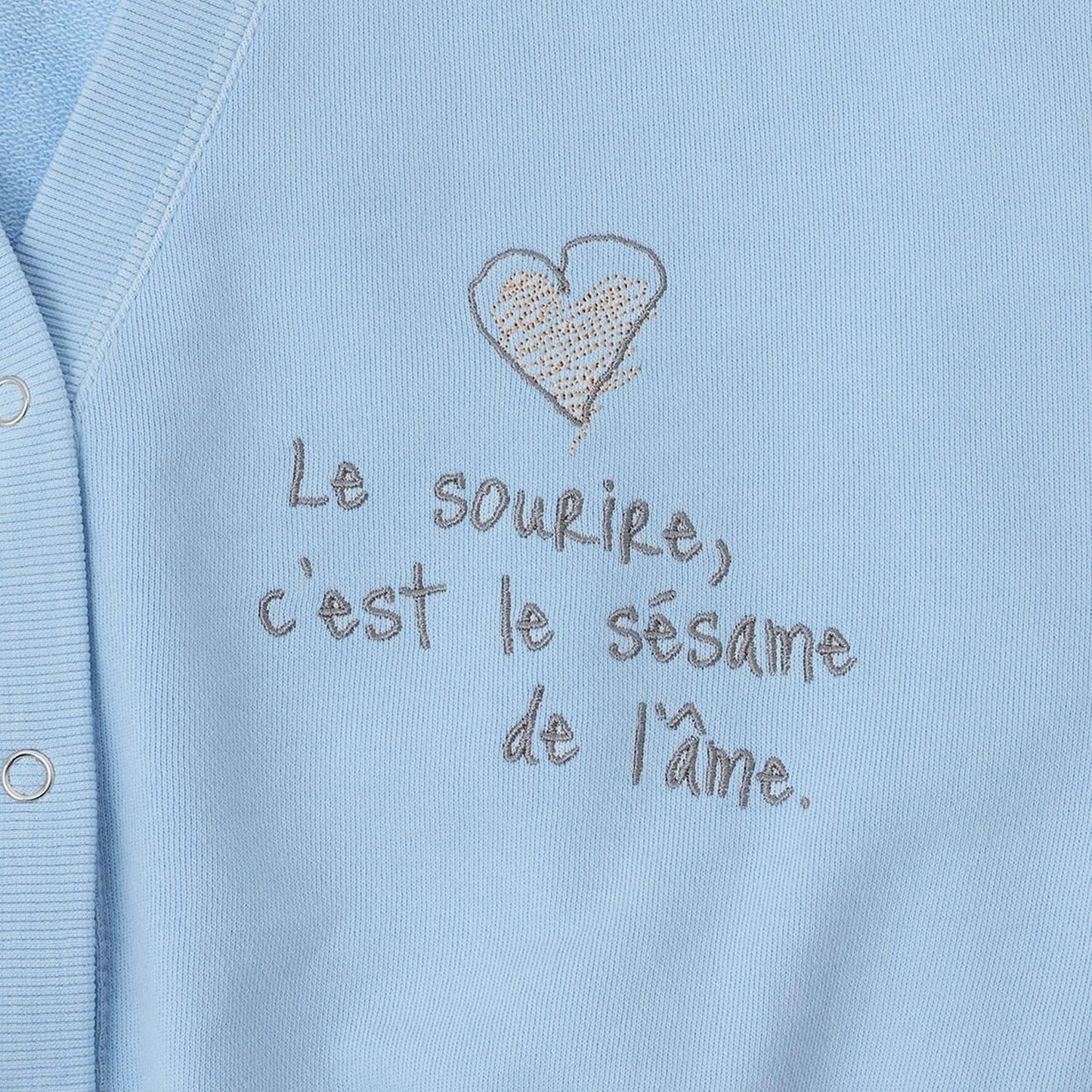 【AMI】塗鴉刺繡衛衣開衫