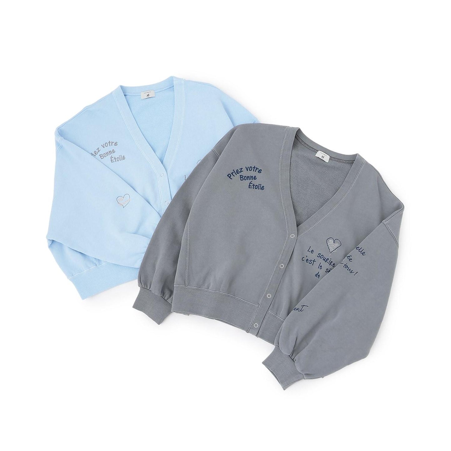 【AMI】塗鴉刺繡衛衣開衫