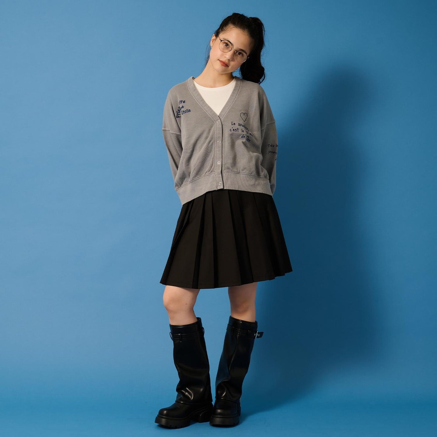 【AMI】塗鴉刺繡衛衣開衫