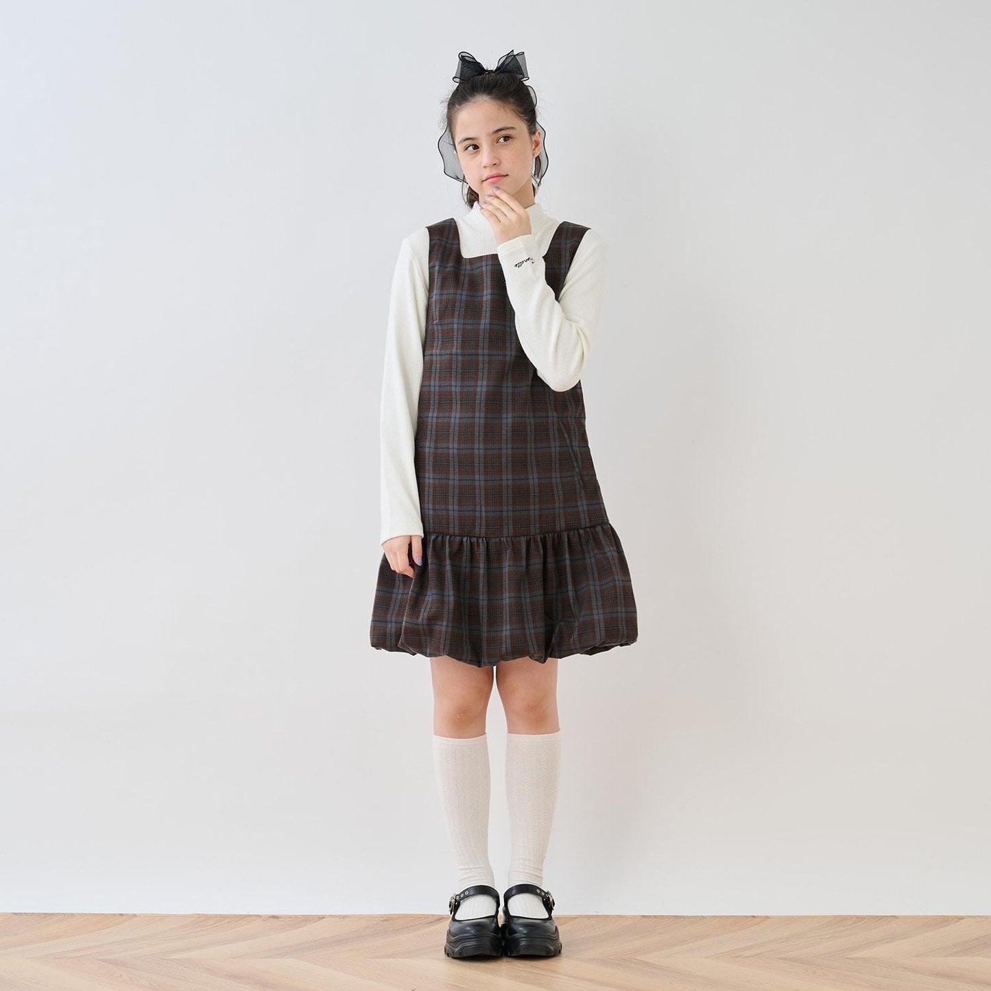 【130cm有】泡泡裙吊帶連衣裙內搭套裝