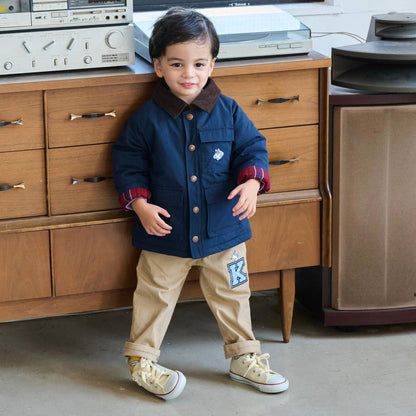 狼刺繡狩獵夾克