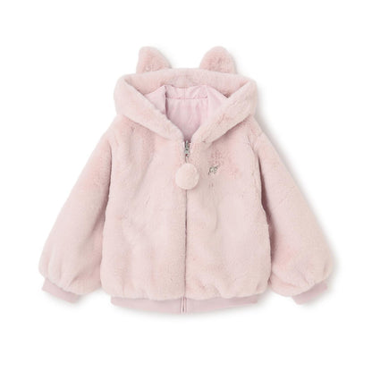 可雙面穿仿皮草短夾克