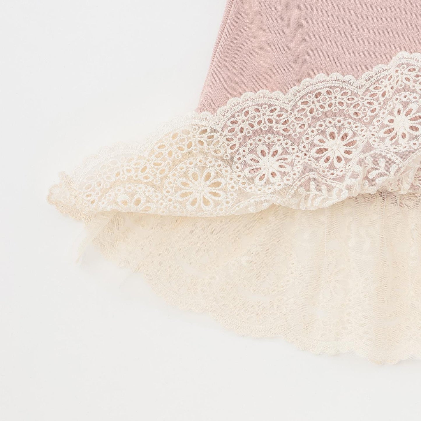 下襬網紗蕾絲長款上衣