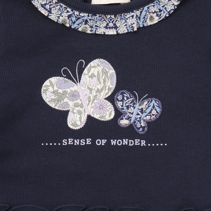 蝴蝶圖案寬鬆上衣